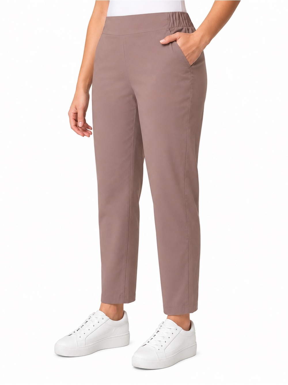 Modern Ambition Taupe Performance Ankle Pants – Size Medium